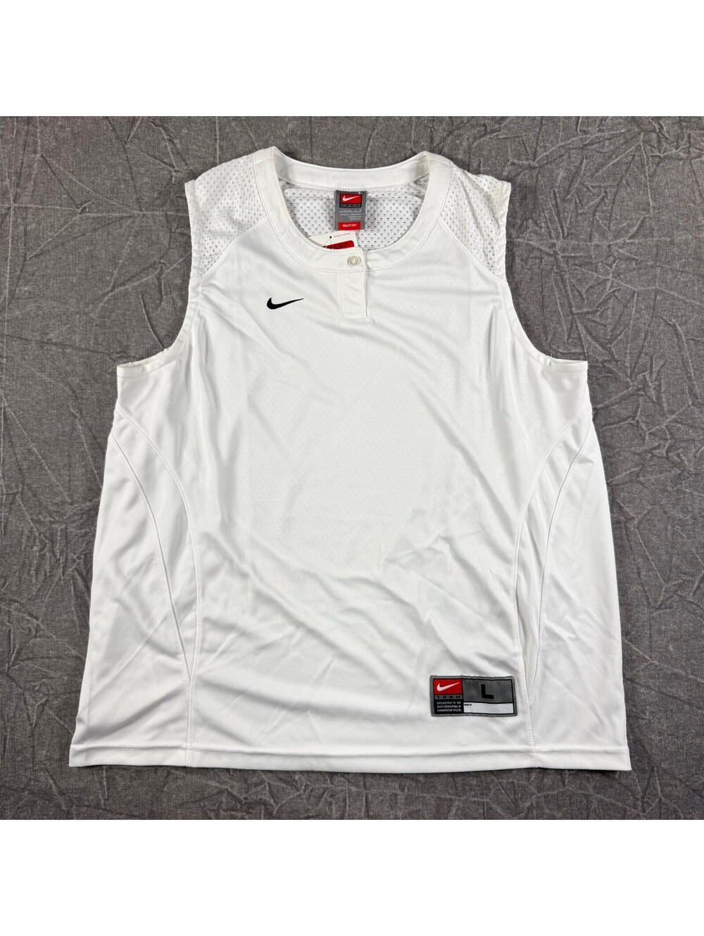 Nike DryFit Tank Top Athletic NWT Kids L White Shirt